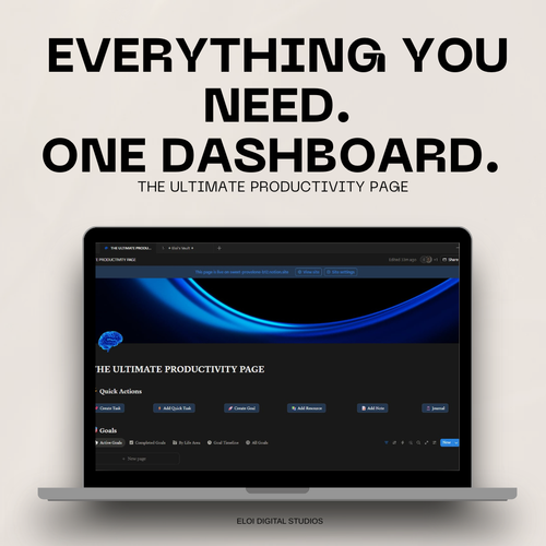 Ultimate Productivity Page — Notion Life & Content Dashboard